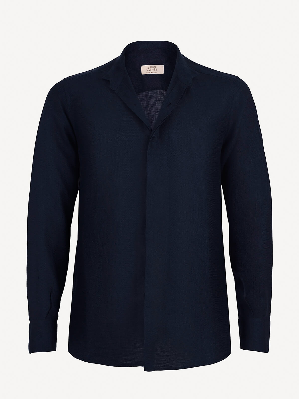 Camicia Tiberio front blue man 100% Capri Camicia Tiberio front blue man 100% Capri