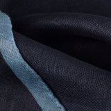 Rhombus Linen Scarf for women 100% Capri blue and jeans  linen scarf detail
