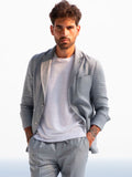 T-Shirt M/C 100% Capri white linen t-shirt worn by model T-Shirt M/C 100% Capri white linen t-shirt worn by model