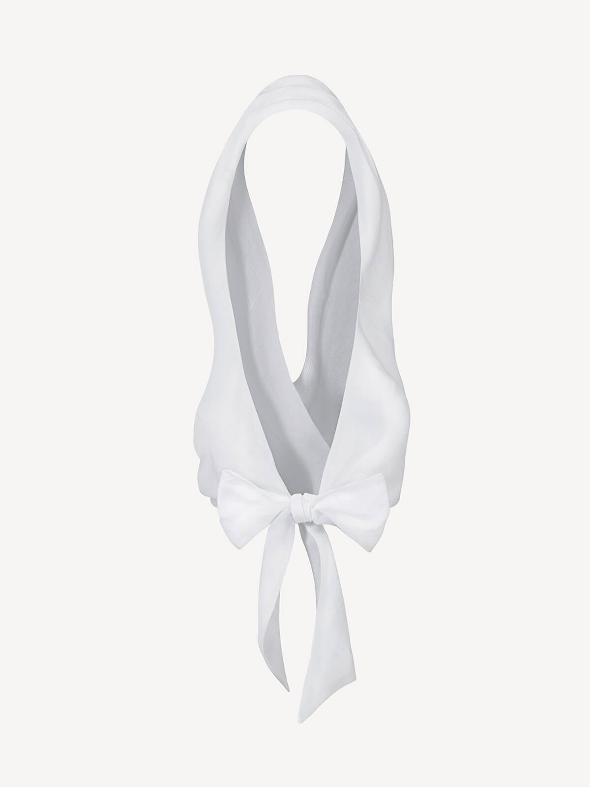 Top Sarah 100% Capri white linen top back Top Sarah 100% Capri white linen top back
