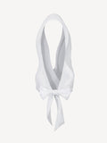 Top Sarah 100% Capri white linen top back Top Sarah 100% Capri white linen top back