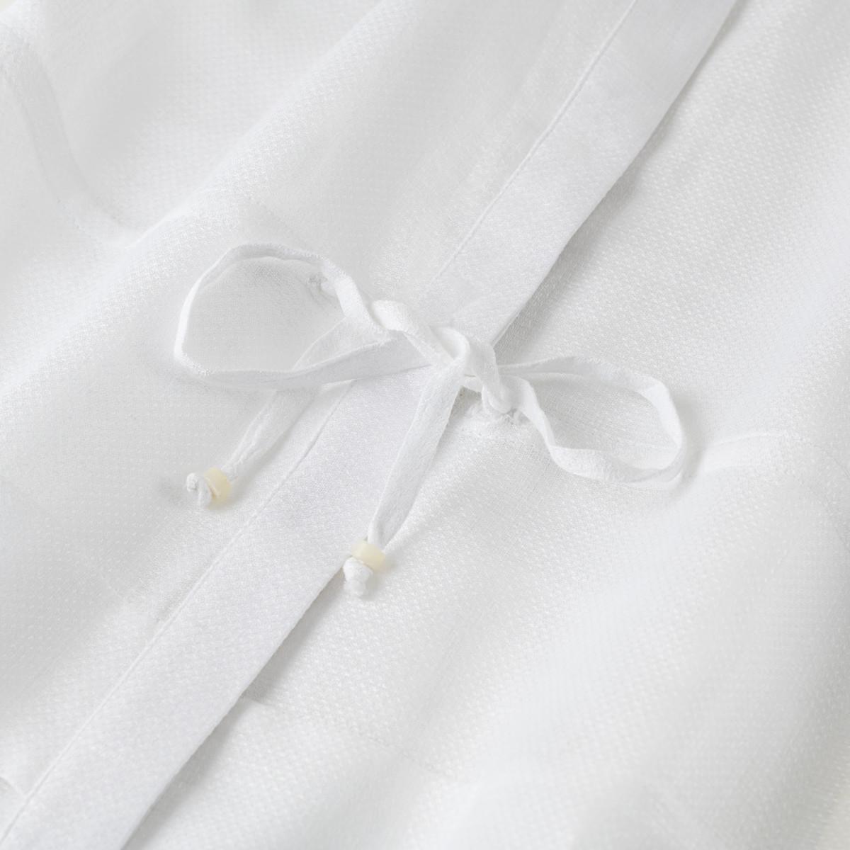 Abito Athina 100% Capri white linen dress detail