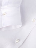 Camicia Chic Spigata 100% Capri white linen shirt detail