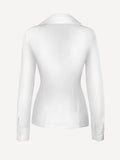 Camicia fiocco 100% Capri white linen shirt back