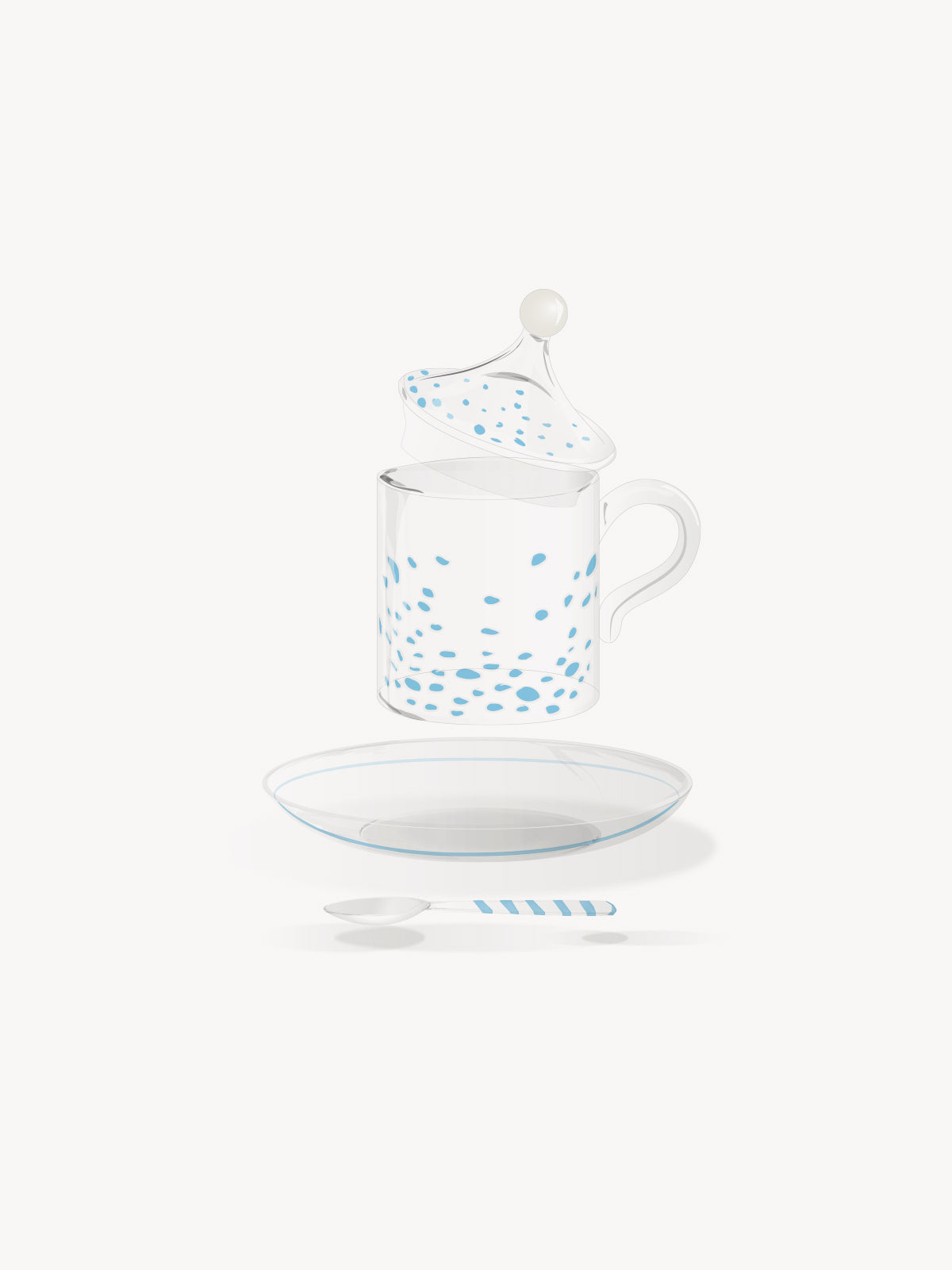 Blue Coffee Cup 100% Capri Home