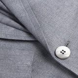 Giacca Sud Man 100% Capri dark grey linen jacket detail Giacca Sud Man 100% Capri dark grey linen jacket detail