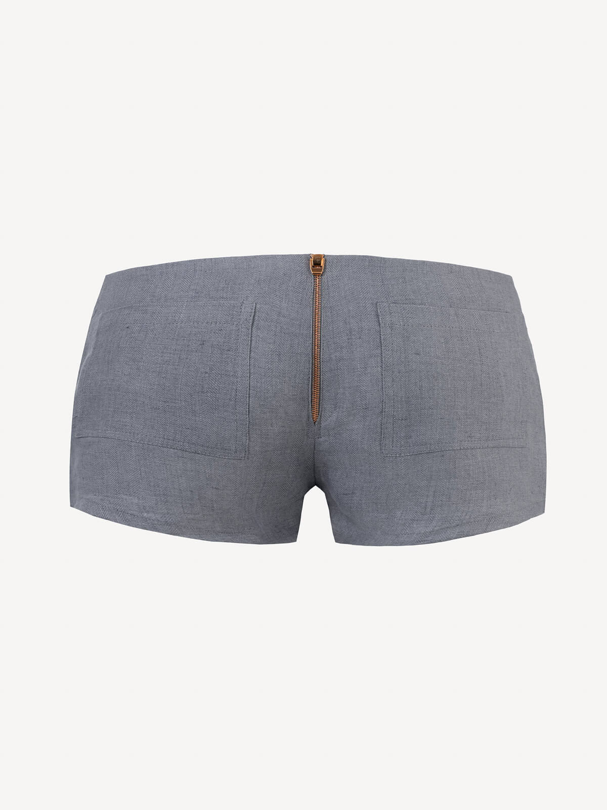 Short linen pants zip  for woman 100% Capri dark grey linen pant back Short linen pants zip  for woman 100% Capri dark grey linen pant back