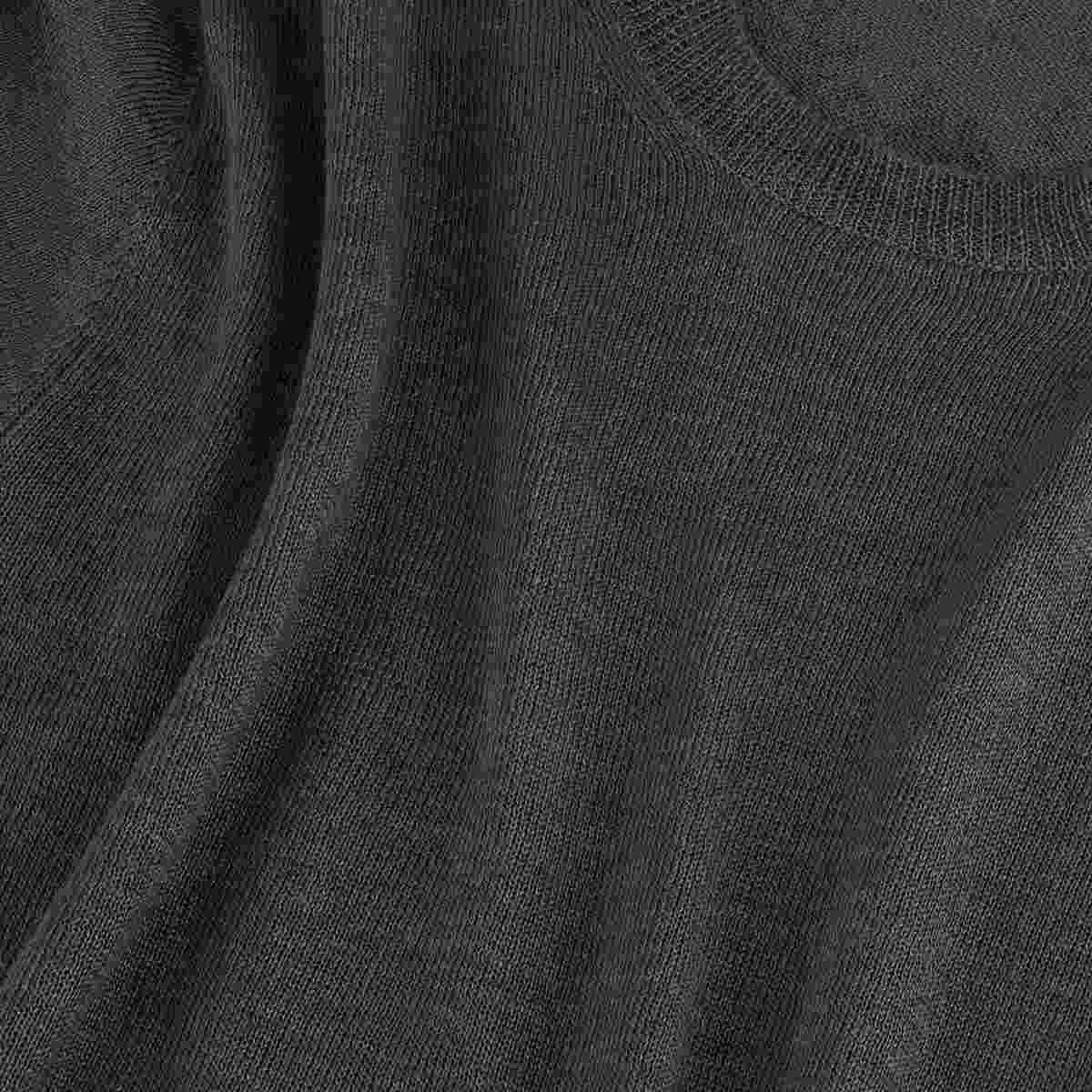 T-Shirt M/C 100% Capri dark grey linen t-shirt detail T-Shirt M/C 100% Capri dark grey linen t-shirt detail