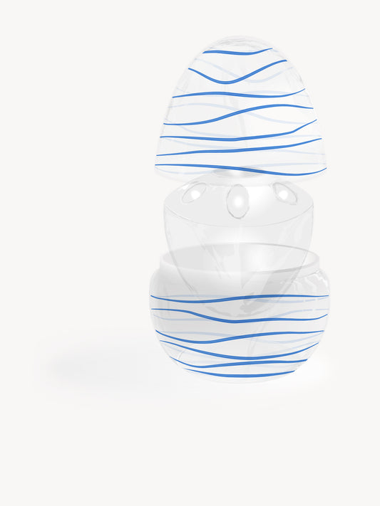 Blue Napkin Holder Egg 100% Capri Home