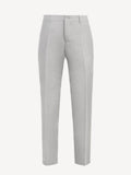 Pantalone New Capri  for woman 100% Capri light grey linen pant front