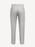 Pantalone New Capri for woman  100% Capri light grey linen pant back
