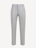 Pantalone Martin 100% Capri light grey linen pant front Pantalone Martin 100% Capri light grey linen pant front