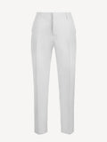 Pantalone Martin 100% Capri white linen pant front Pantalone Martin 100% Capri white linen pant front