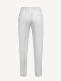 Pantalone Martin 100% Capri white linen pant back Pantalone Martin 100% Capri white linen pant back