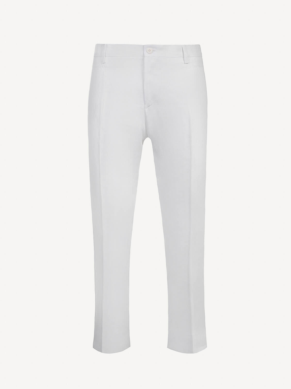 New Capri Low-Waist Herringbone Linen Trousers | 100% Capri New Capri Low-Waist Herringbone Linen Trousers | 100% Capri