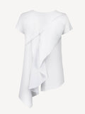 T-Shirt Five 100% Capri white linen t-shirt  back