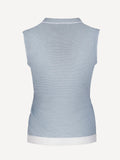 Top St Barth 100 Capri Jeans and White linen top back Top St Barth 100 Capri Jeans and White linen top back