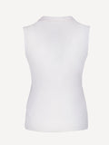 Top St Barth 100 Capri White and pink linen top back Top St Barth 100 Capri White and pink linen top back