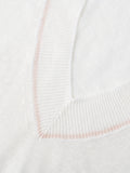 Top St Barth 100 Capri White and pink linen top detail Top St Barth 100 Capri White and pink linen top detail