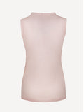 Top V for woman 100% Capri pink linen top back Top V for woman 100% Capri pink linen top back