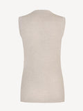Top V for woman 100% Capri natural color and linen top back Top V for woman 100% Capri natural color and linen top back