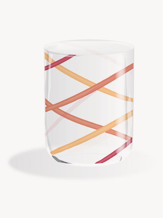 Hand Blown Water Glass Intersection