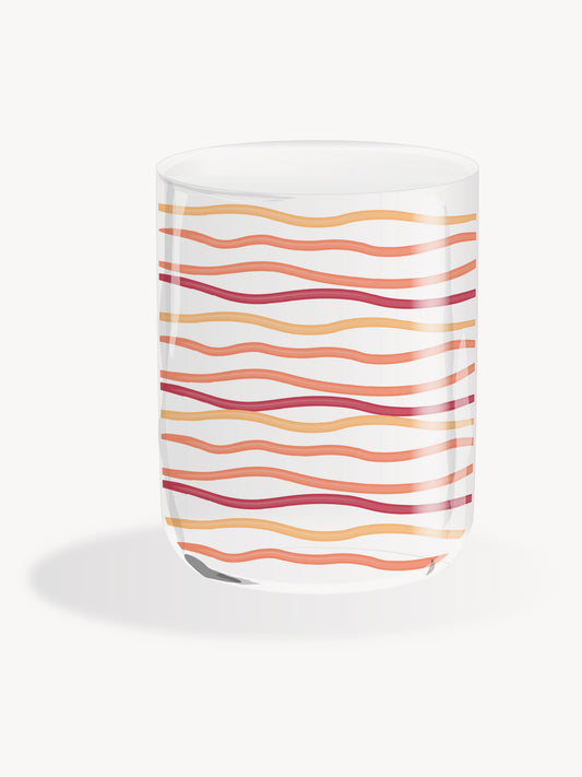 Hand Blown Water Glass Wave