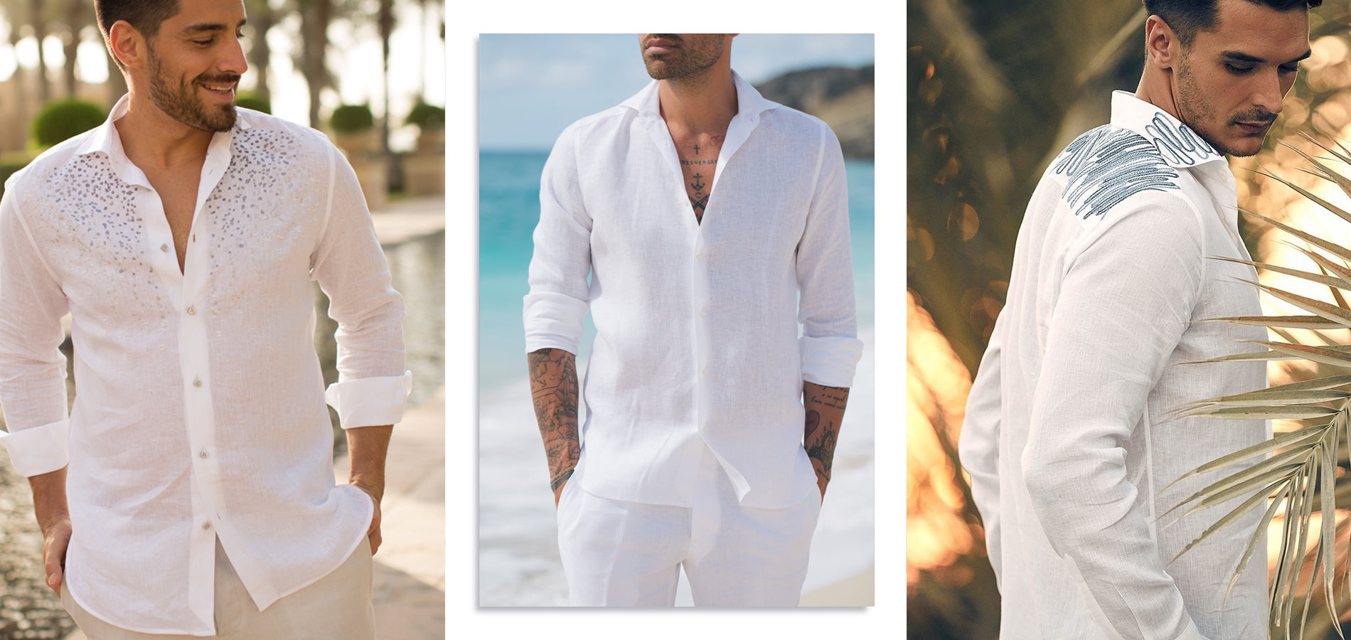 Men's Linen Shirts - 100% Capri collection for Man