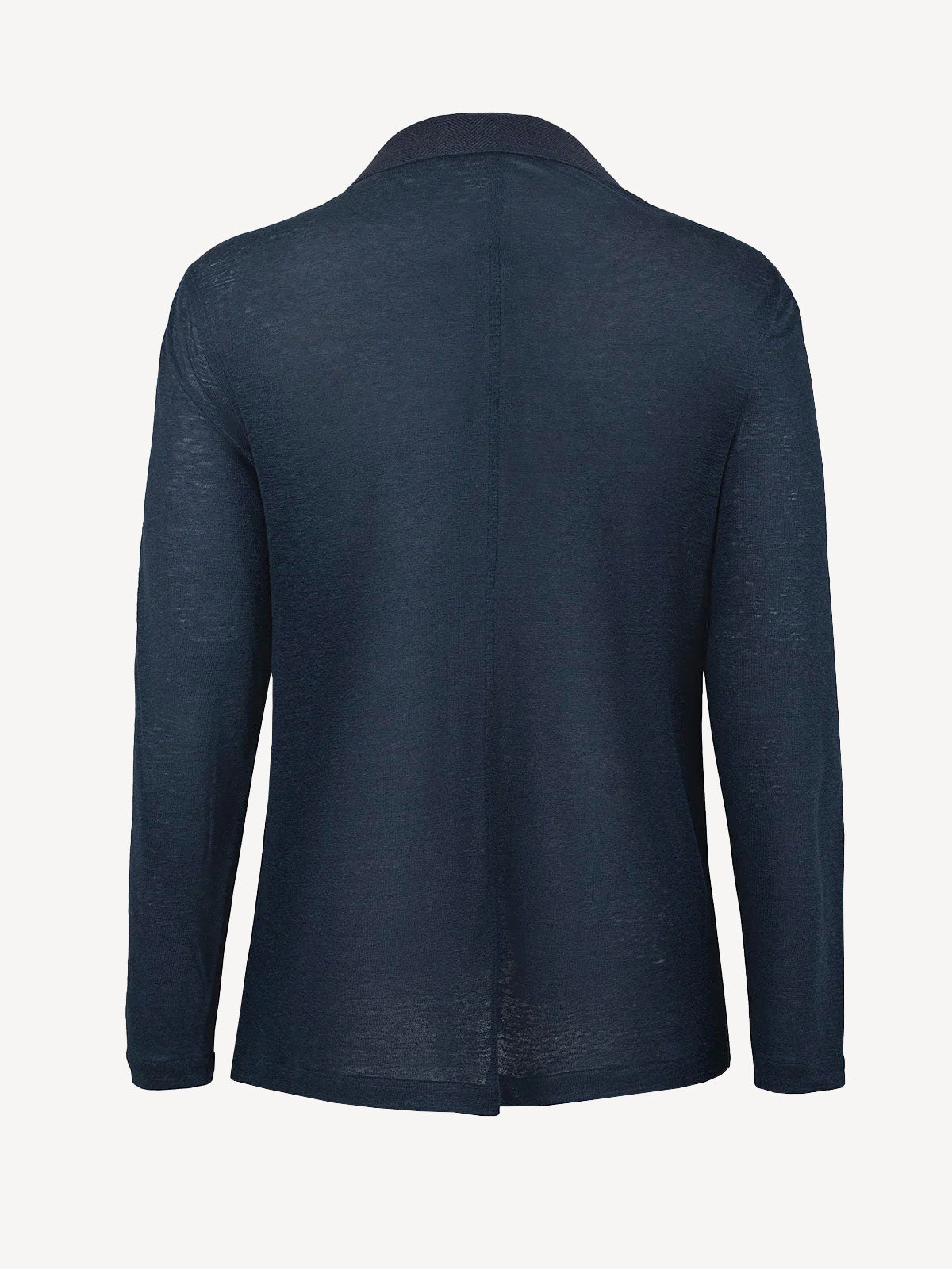 Back view of Sud Man blue linen jacket – 100% Capri