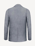 Back view of Sud Man dark grey linen jacket – 100% Capri