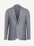 Sud Man dark grey linen jacket, front view – 100% Capri