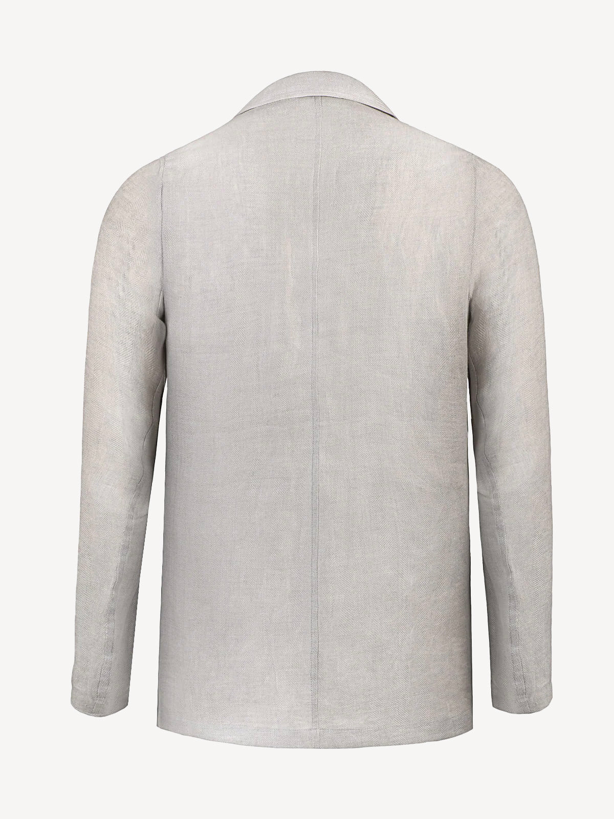 Back view of Sud Man light grey linen jacket – 100% Capri