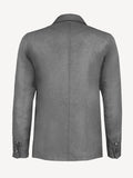 Back view of St Tropez dark grey linen jacket – 100% Capri