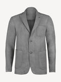 St Tropez dark grey linen jacket, front view – 100% Capri