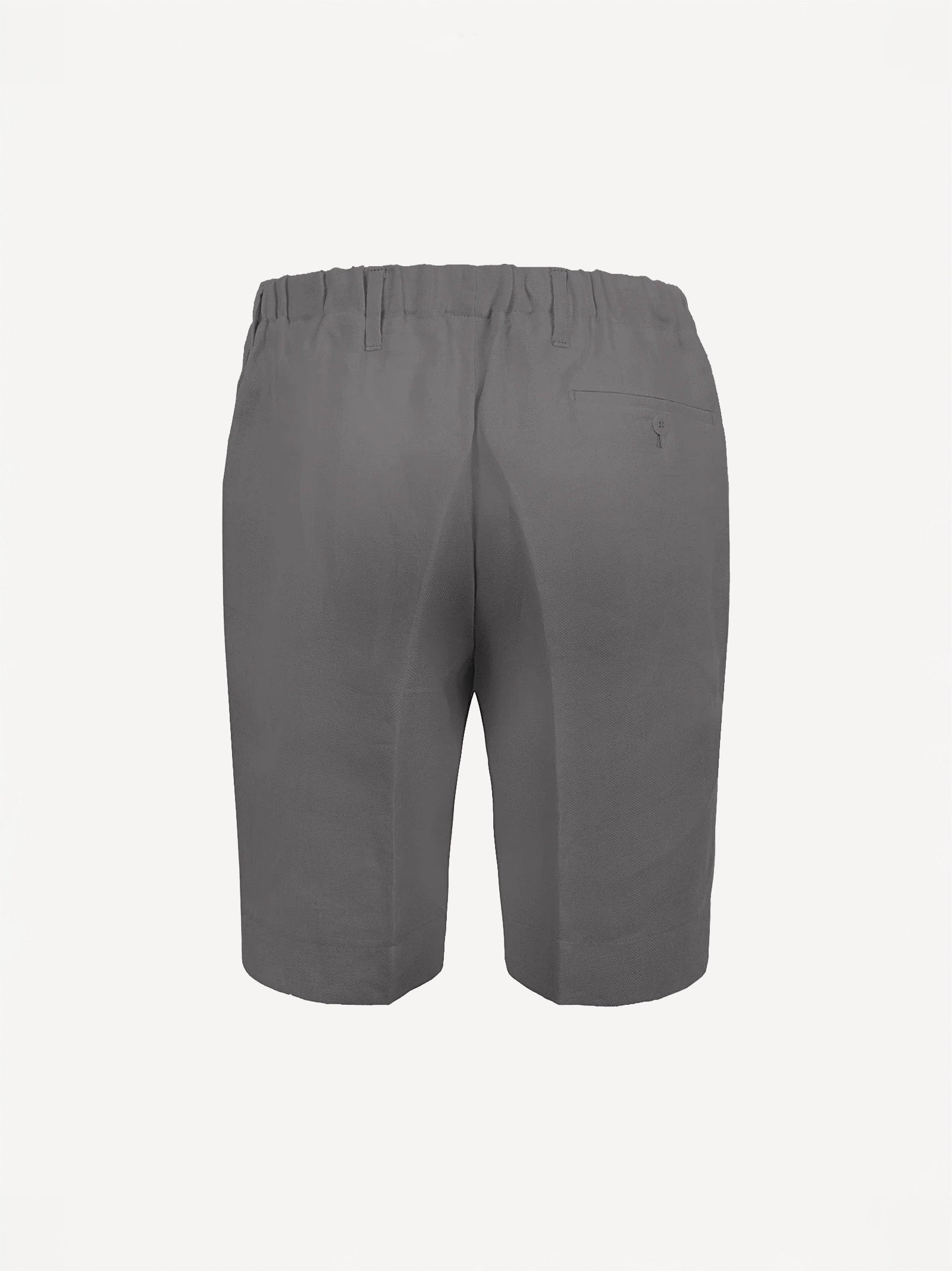Back view of Capri® dark grey linen bermuda shorts – 100% Capri