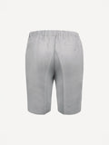 Back view of Capri® light grey linen bermuda shorts – 100% Capri