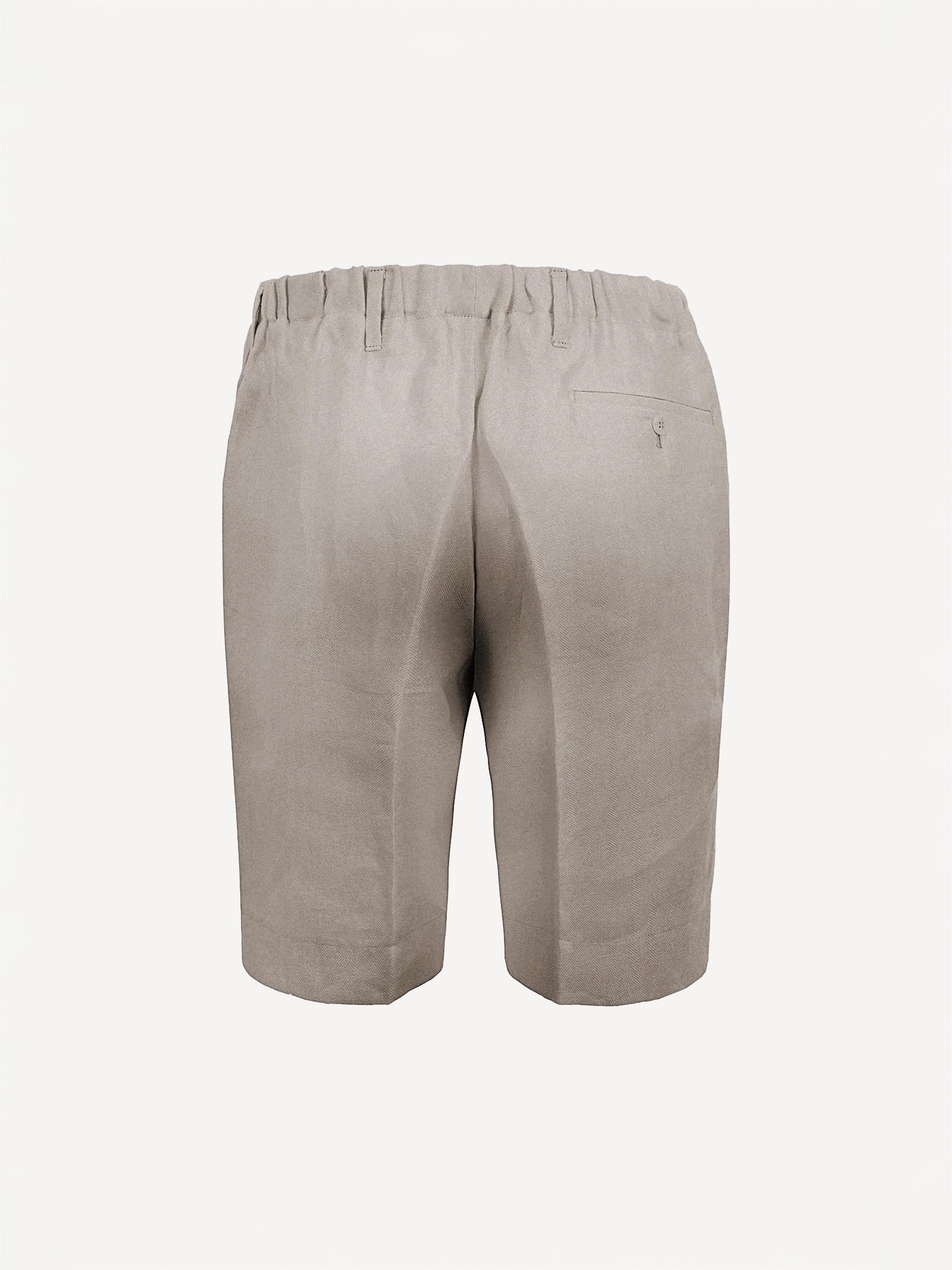 Back view of Capri® nut linen bermuda shorts – 100% Capri