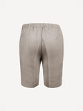 Back view of Capri® nut linen bermuda shorts – 100% Capri