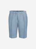 Capri® linen denim bermuda shorts Sole Mio edition, front view – 100% Capri
