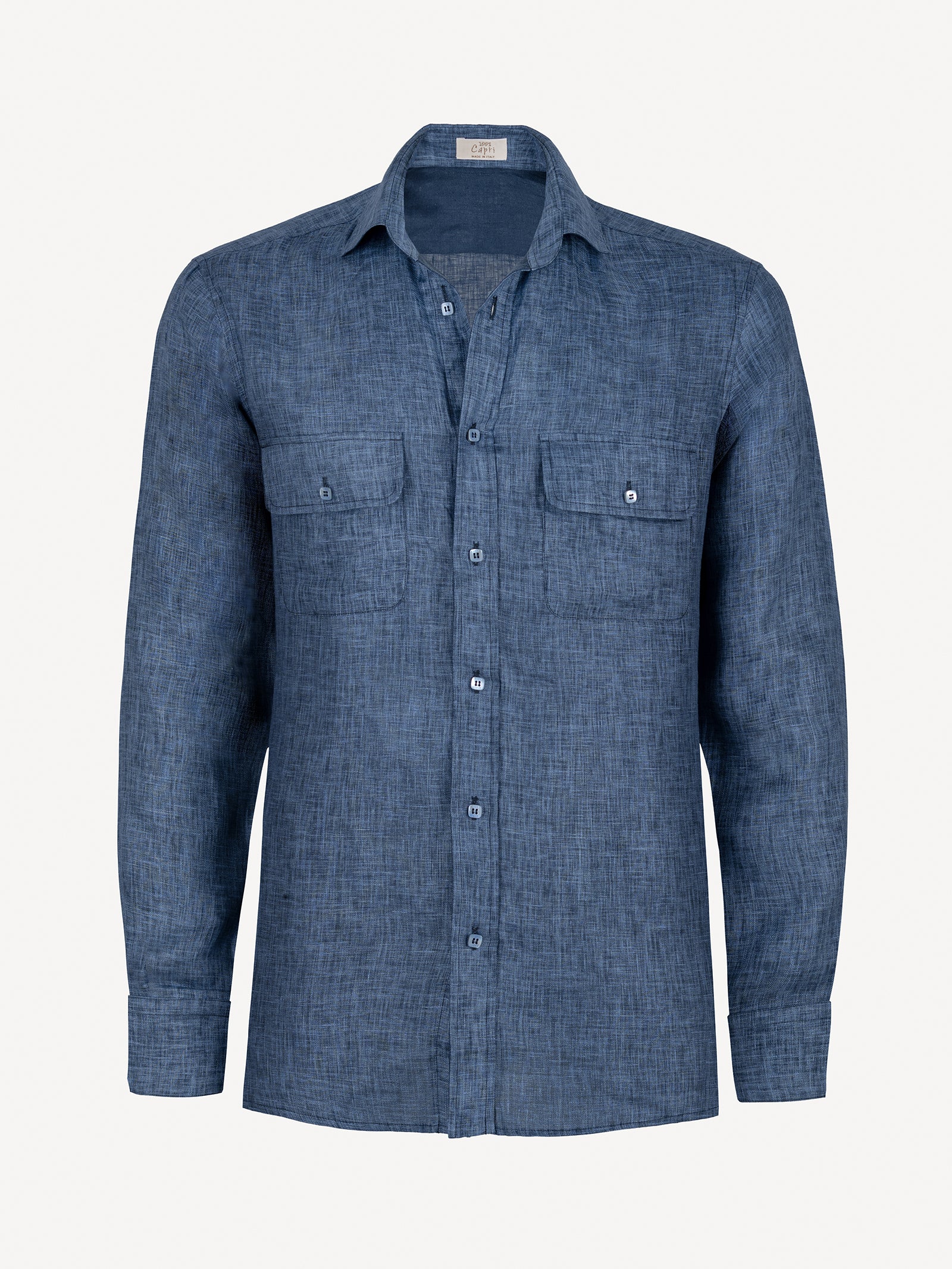 Reversible linen shirt Man