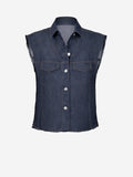 Gilet Sfrangiato Denim