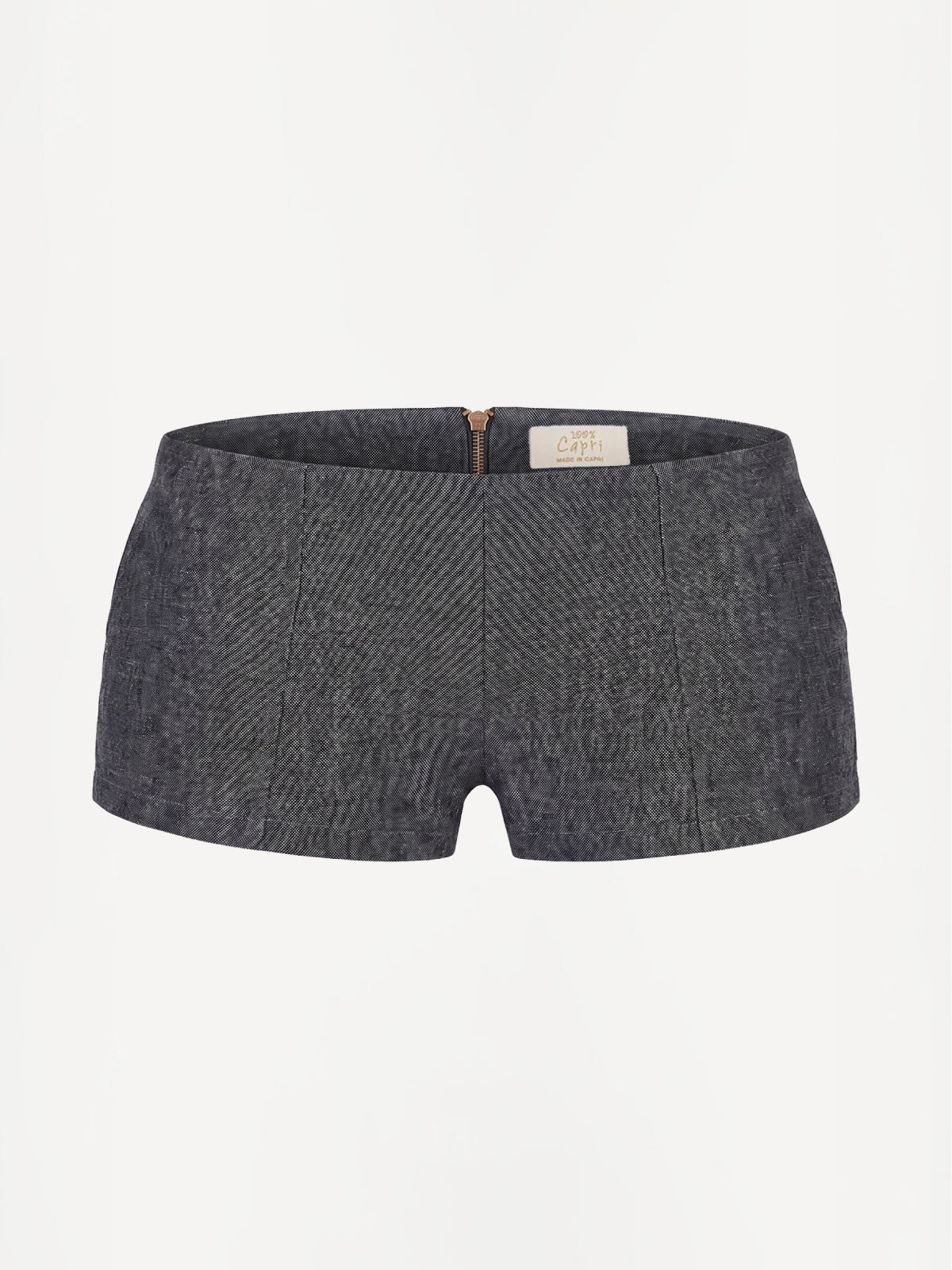 Linen Shorts Pants Zip