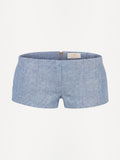 Linen Shorts Pants Zip