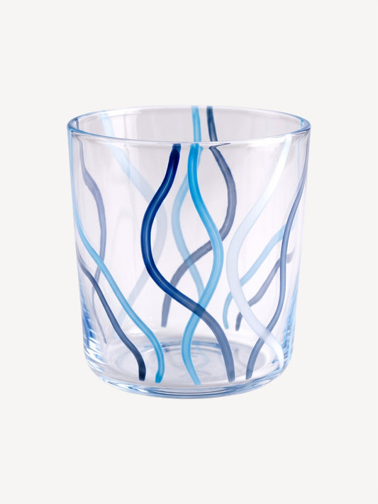 Hand Blown Water Glass Grass