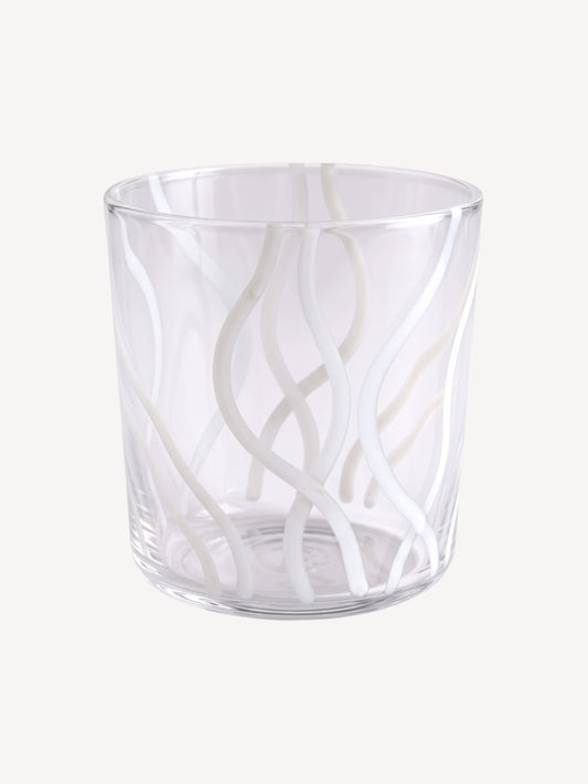 Hand Blown Water Glass Grass