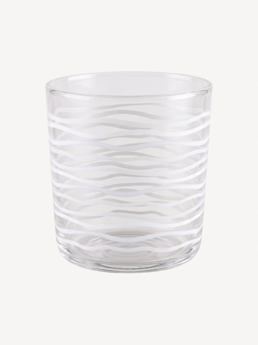 Hand Blown Water Glass Wave