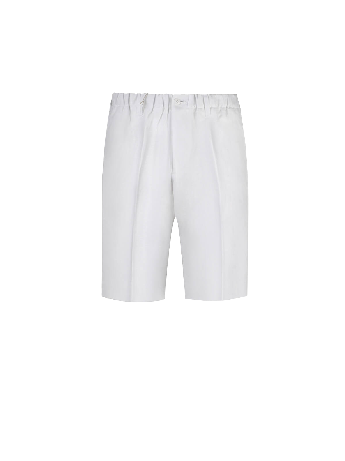 Bermuda Capri for men 100% Capri white linen pant front 