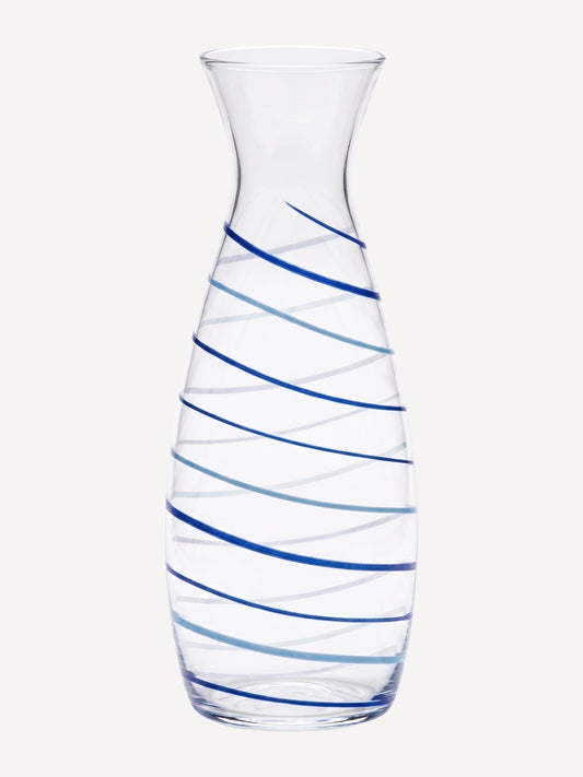 Handblown Glass Water Carafe Spiral