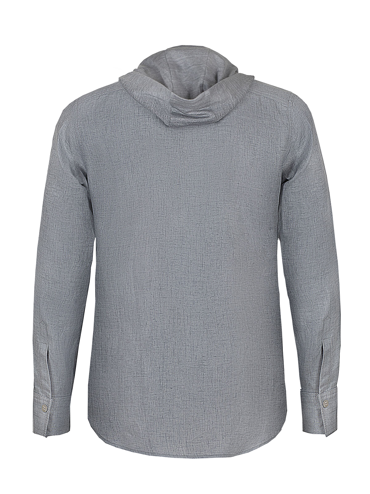 Camicia Cappuccio 100% Capri dark grey linen t-shirt back