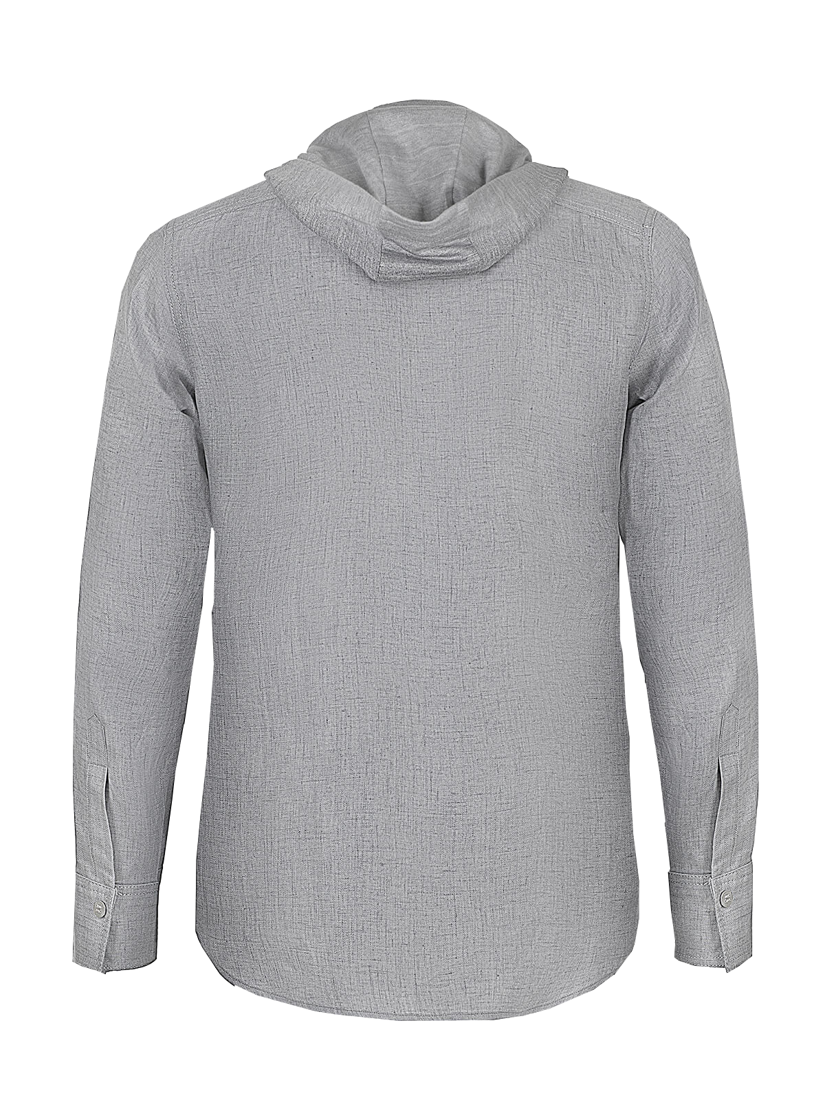 Camicia Cappuccio 100% Capri light grey linen t-shirt back